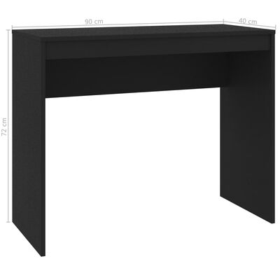 vidaXL Письмовий стіл Чорний 90x40x72 см ДСП