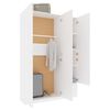 800792 vidaXL 3-Door Wardrobe White 120x50x180 cm Chipboard