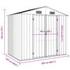 vidaXL Садовий Сарай Коричневий 205x129x183 см Оцинкована Сталь