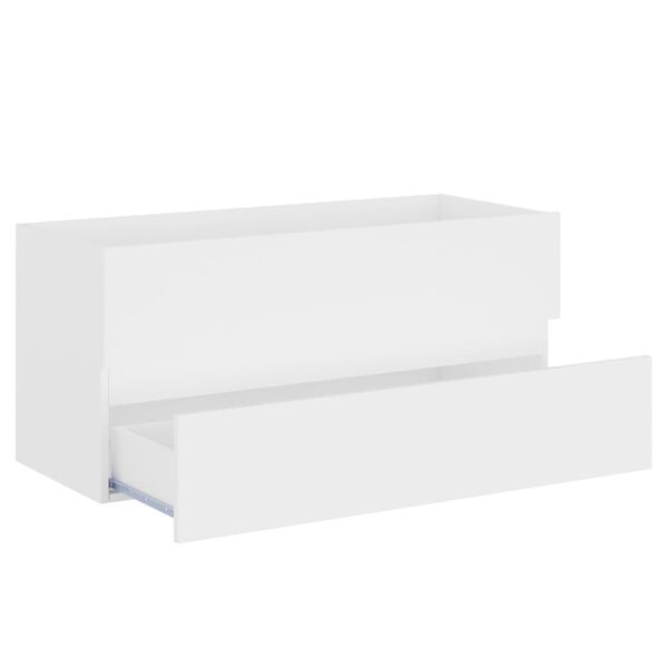 804764 vidaXL Sink Cabinet White 100x38,5x45 cm Chipboard