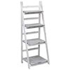 vidaXL 4-Рівневий Стелаж для Рослин Сірий 43x33x113 см Деревина