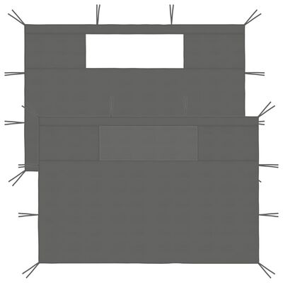 vidaXL Боковини для Альтанки з Вікнами 2 шт Антрацит 4x2,1 м 70 г/м²