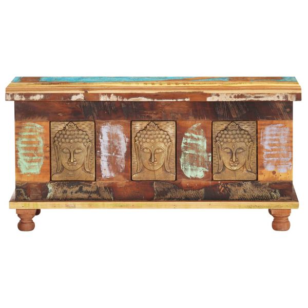 vidaXL Скриня з Образами Будди 90x35x45 см Відновлена Деревина