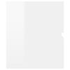 804770 vidaXL Sink Cabinet High Gloss White 100x38,5x45 cm Chipboard
