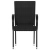 vidaXL Штабельовані вуличні стільці 4 шт Чорний Поліротанг