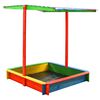 313887 vidaXL Sandbox with Adjustable Roof Fir Wood Multicolour UV50