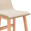 vidaXL Барні стільці 2 шт Кремовий Тканина