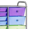320410 vidaXL XXL 15-Drawer Mobile Storage Trolley Multicolour Plastic