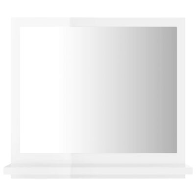 804559 vidaXL Bathroom Mirror High Gloss White 40x10,5x37 cm Chipboard