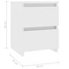 800513 vidaXL Bedside Cabinet White 30x30x40 cm Chipboard