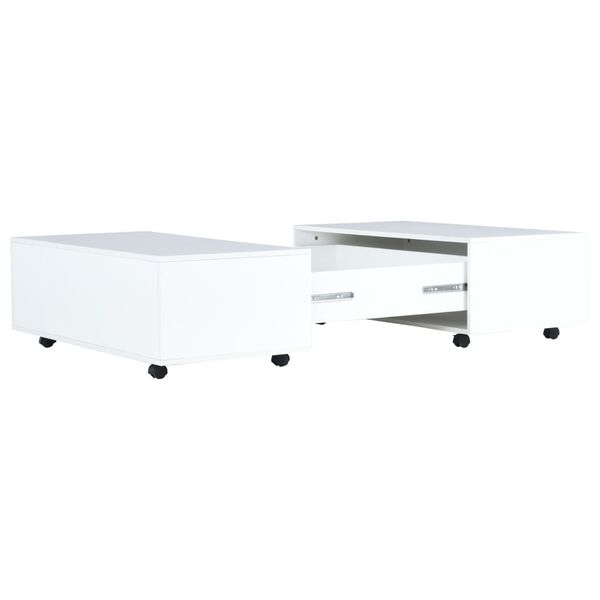 283724 vidaXL Coffee Table High Gloss White 100x100x35 cm