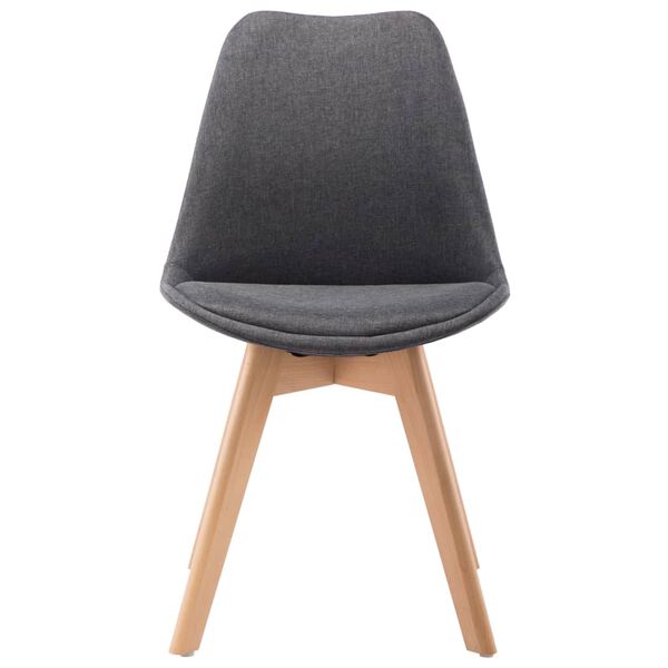 vidaXL Обідні стільці 4 шт Темно-сірий Тканина