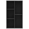 800163 vidaXL Book Cabinet/Sideboard Black 50x25x80 cm Chipboard