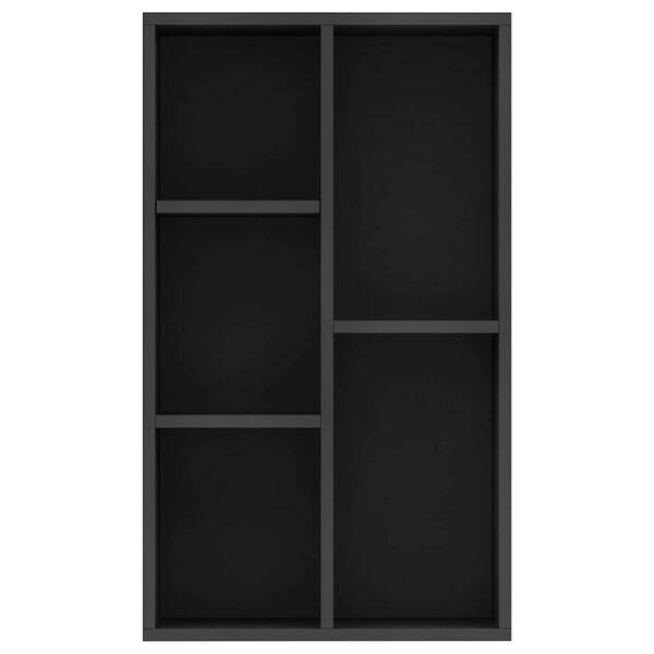 800163 vidaXL Book Cabinet/Sideboard Black 50x25x80 cm Chipboard