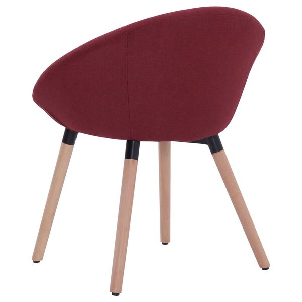 vidaXL Обідній стілець Бордовий Тканина