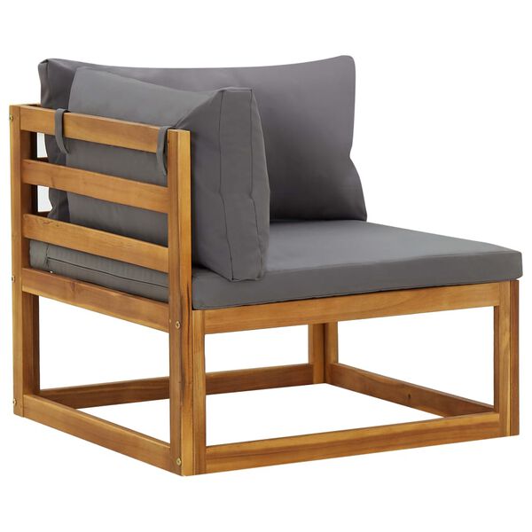 vidaXL Секційні кутові дивани з подушками 2 шт Темно-сірий