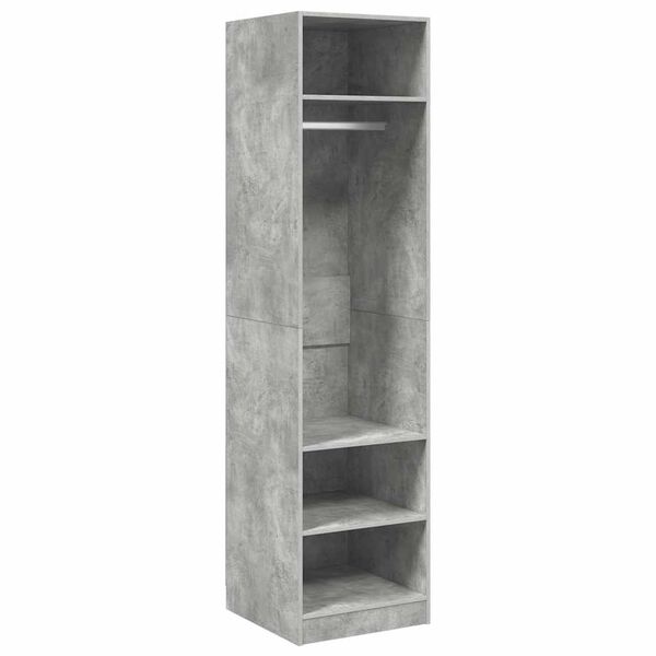 800238 vidaXL Wardrobe Concrete Grey 50x50x200 cm Chipboard