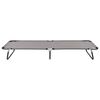 vidaXL Розкладний шезлонг Сірий Сталь