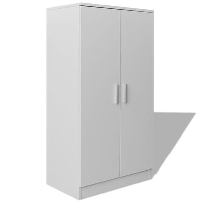 243062 vidaXL Shoe Cabinet 7 Shelves White