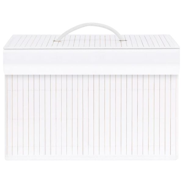 vidaXL Коробки для зберігання 4 шт Білий Бамбук