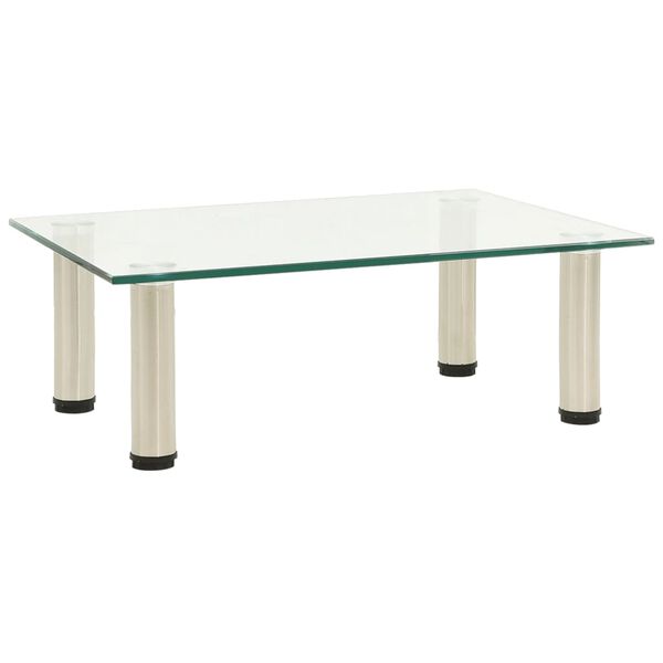 vidaXL Підставка під Телевізор Прозорий 40x35x17 см Загартоване Скло