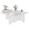 802909 vidaXL Coffee Table High Gloss White 79,5x79,5x30 cm Chipboard