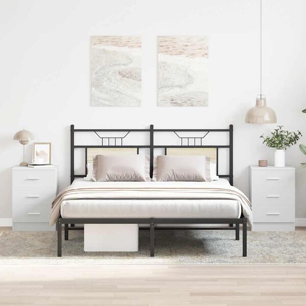 vidaXL Приліжкові тумби 2 шт Білий 38x35x56 см ДСП