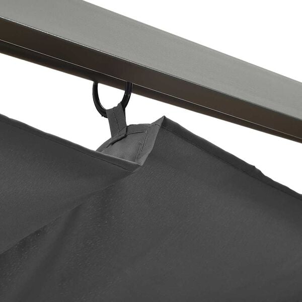 vidaXL Пергола з Висувним Дахом Антрацит 3x3 м 180 г/м&sup2; Сталь