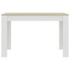 vidaXL Обідній Стіл Білий і Дуб Сонома 120x60x76 см ДСП