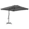 44883 vidaXL Outdoor Parasol with Steel Pole 250x250 cm Anthracite