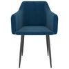 vidaXL Обідні стільці 2 шт Синій Оксамит