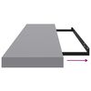 vidaXL Настінна Полиця з Прихованим Кріпленням 120x23,5x3,8 см МДФ