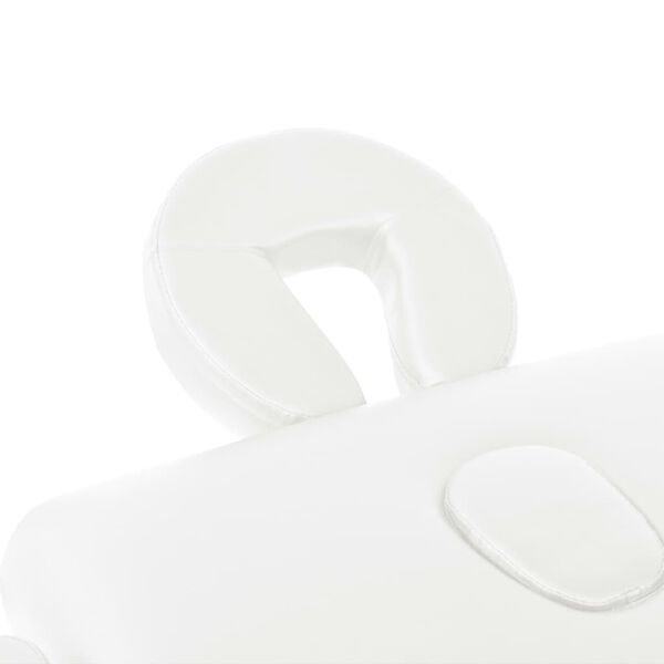 vidaXL Розкладний 2-х зонний масажний стіл Білий Товщина 10 см