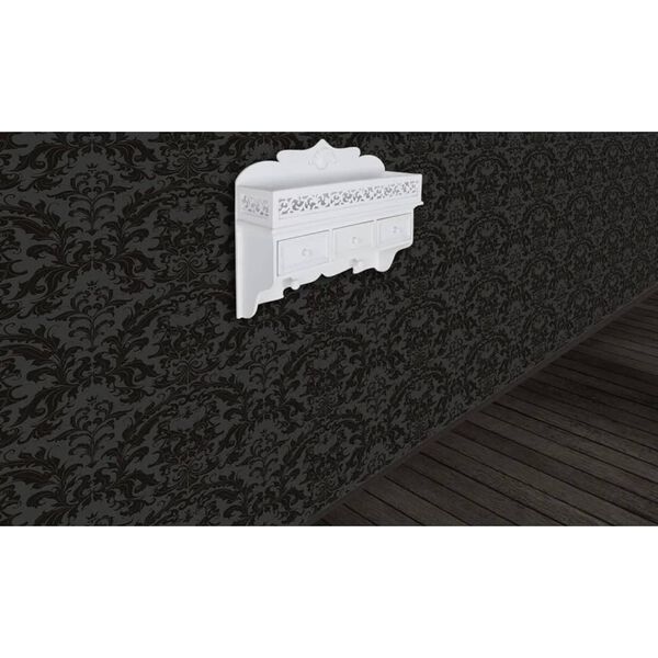 vidaXL Настінна полиця/Вішалка з 3 шухлядами і 2 гачками