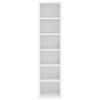 vidaXL Шафа для CD-дисків Білий 21x20x88 см Деревні пластики