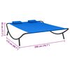 313531 vidaXL Outdoor Lounge Bed Fabric Blue
