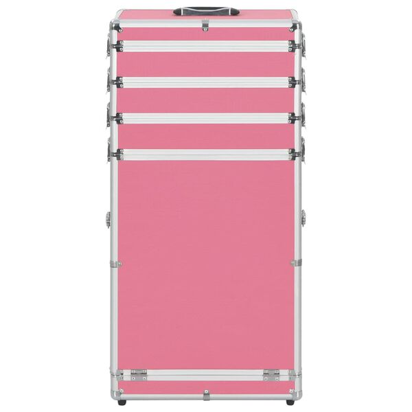 vidaXL Валіза для Косметики Рожевий Алюміній