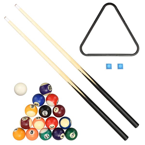 vidaXL 3-Футовий Більярдний Стіл Чорний і Зелений 92x52x19 см