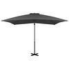 vidaXL Консольна Парасоля з Алюмінієвою Жердиною Антрацит 250x250 см