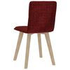 vidaXL Обідні стільці 4 шт Бордовий Тканина