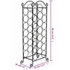 vidaXL Винний стелаж на 21 пляшку Метал