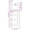 288226 vidaXL 5-Layer Book Shelf Black 60x27,6x158,5 cm Chipboard