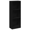 800829 vidaXL 3-Tier Book Cabinet Black 40x24x108 cm Chipboard