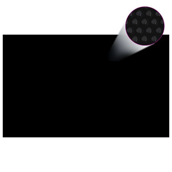 vidaXL Сонячна Плівка для Басейну Плаваюча Чорний/Синій 260x160 см ПЕ