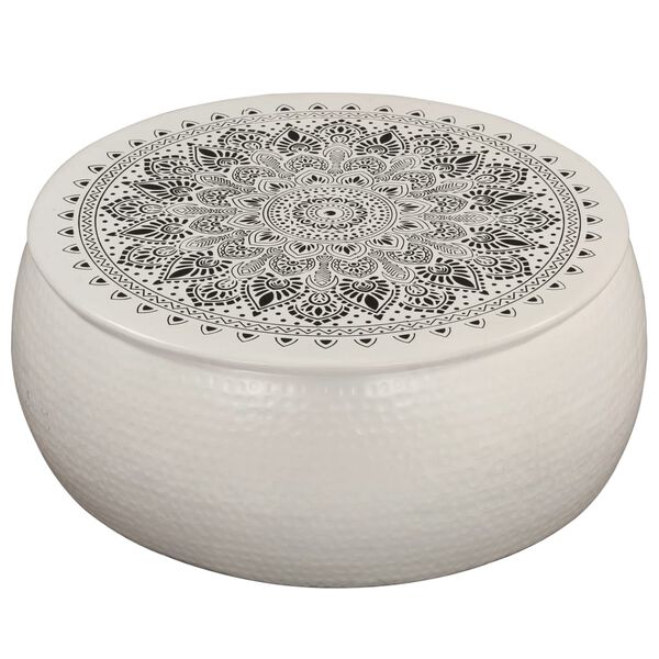 vidaXL Журнальний столик Білий 70х30 см Кований алюміній