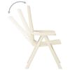 vidaXL Садові стільці з відкидною спинкою 2 шт Білий Пластик