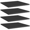 vidaXL Книжкові Полиці 4 шт Глянцевий Чорний 40x40x1,5 см ДСП