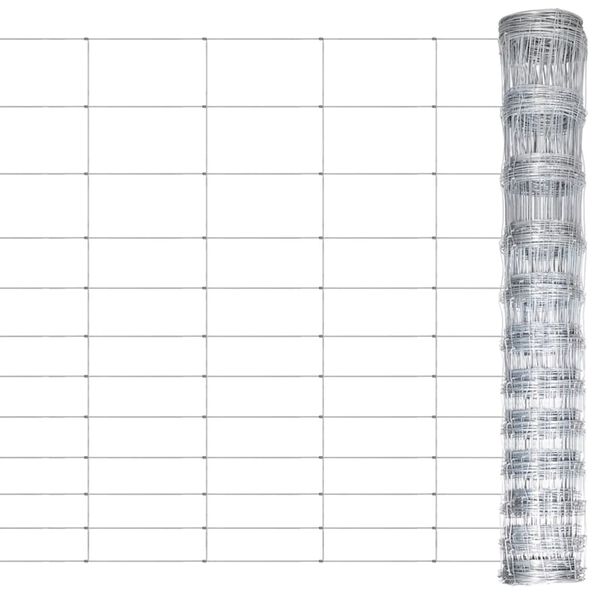 vidaXL Садова огорожа Сріблястий 50 м 150 см Оцинкована сталь