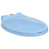 145823 vidaXL Soft-Close Toilet Seat Quick Release Blue Oval