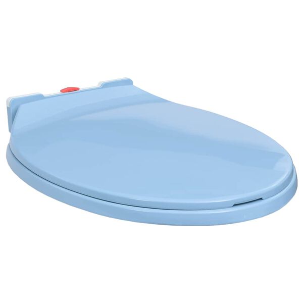 145823 vidaXL Soft-Close Toilet Seat Quick Release Blue Oval